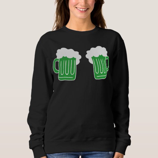 Saint Patrick's Day Grappige Grafische Kunst Bier Trui (Voorkant)