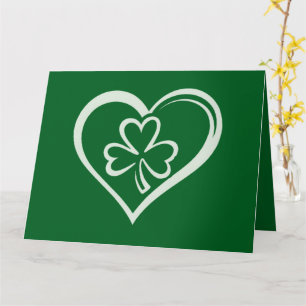 Saint Patrick's Day Grappige Shamrock Hart Iers  Kaart