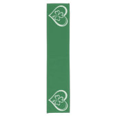 Saint Patrick's Day Grappige Shamrock Hart Iers Korte Tafelloper (Voorkant)