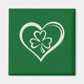Saint Patrick's Day Grappige Shamrock Hart Iers  Magneet (Voorkant)