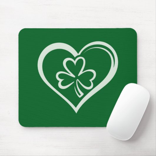 Saint Patrick's Day Grappige Shamrock Hart Iers Muismat (Met muis)