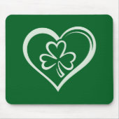 Saint Patrick's Day Grappige Shamrock Hart Iers Muismat (Voorkant)