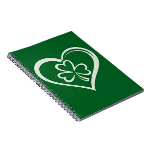 Saint Patrick's Day Grappige Shamrock Hart Iers  Notitieboek