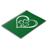 Saint Patrick's Day Grappige Shamrock Hart Iers Notitieboek (Linkerzijde)