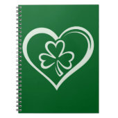 Saint Patrick's Day Grappige Shamrock Hart Iers Notitieboek (Voorkant)
