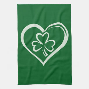 Saint Patrick's Day Grappige Shamrock Hart Iers  Theedoek