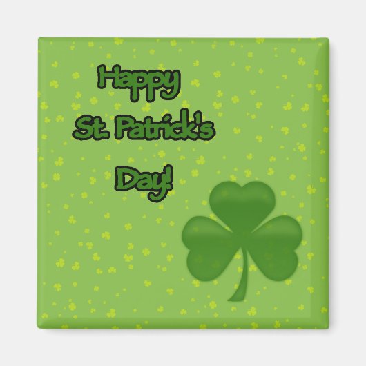 Saint Patrick's Day, Green Clovers, Lucky Clovers Magneet (Voorkant)