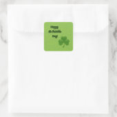 Saint Patrick's Day, Green Clovers, Lucky Clovers Vierkante Sticker (Tas)