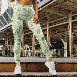Saint Patrick's Day Green Elements Patroon Leggings