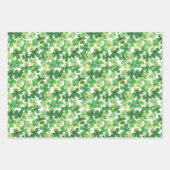 Saint Patrick's Day Green Four Leaf Clover Gold Inpakpapier Vel (Voorkant 2)