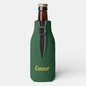 Saint Patrick's Day Green Shamrock gepersonaliseer Flesjeskoeler (Fles Achterkant)