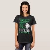 Saint Patricks Day Greetings Lucky Sheltie Lady T-shirt (Voorkant volledig)