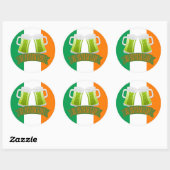 Saint Patrick's Day - Groen bier Ronde Sticker (Vel)