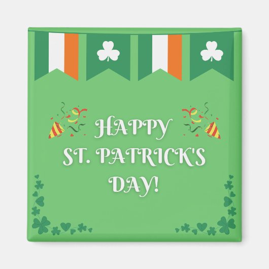 Saint Patrick's Day Groen Magneet (Voorkant)