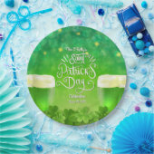 Saint Patrick's Day Groene Bier Feest Papieren Bordje (Feest)