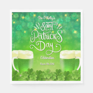 Saint Patrick's Day Groene Bier Feest Servet