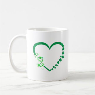 Saint Patrick's Day Heart - Gelukkige Ierse Klaver Koffiemok