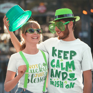 Saint Patrick's Day Houd kalm en Iers aan T-shirt