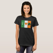 Saint Patrick's Day I Love Ireland Lucky Charm Pad T-shirt (Voorkant volledig)