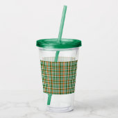 Saint Patrick's day Ierland Vlag gekleurde gingham Acryl Drinkbeker (Achterkant)