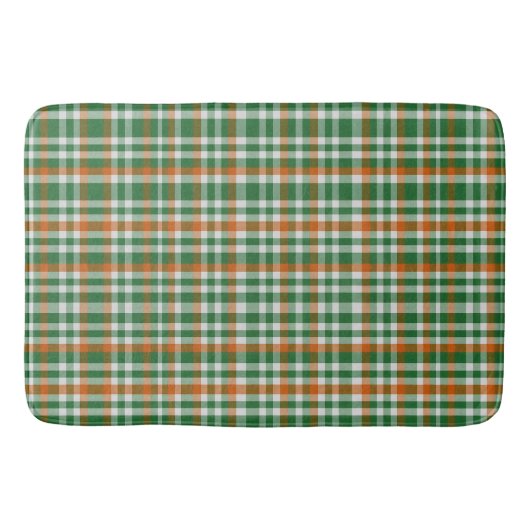Saint Patrick's day Ierland Vlag gekleurde gingham Badmat (Voorkant)