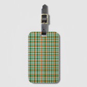 Saint Patrick's day Ierland Vlag gekleurde gingham Bagagelabel (Voorkant (verticaal))