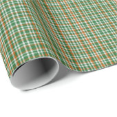 Saint Patrick's day Ierland Vlag gekleurde gingham Cadeaupapier (Rol Hoek)