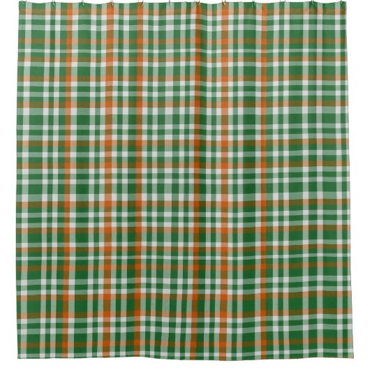 Saint Patrick's day Ierland Vlag gekleurde gingham Douchegordijn (Voorkant)