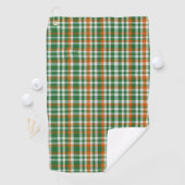 Saint Patrick's day Ierland Vlag gekleurde gingham Golfhanddoek (Insitu)