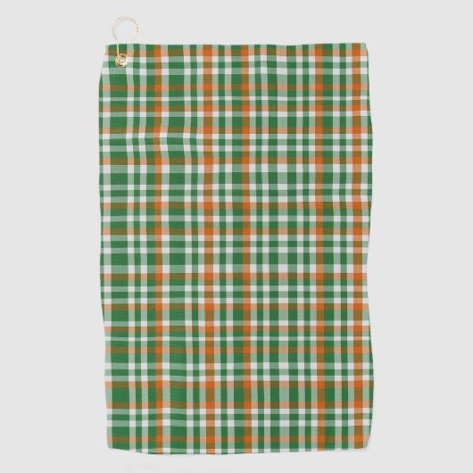 Saint Patrick's day Ierland Vlag gekleurde gingham Golfhanddoek (Voorkant)