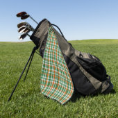 Saint Patrick's day Ierland Vlag gekleurde gingham Golfhanddoek (Groen)
