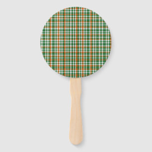 Saint Patrick's day Ierland Vlag gekleurde gingham Handwaaier