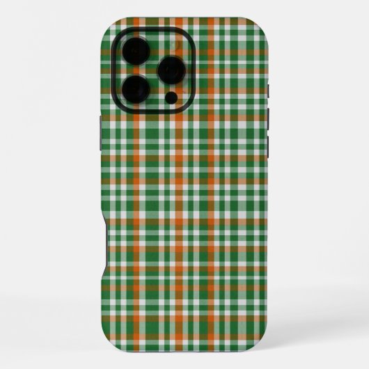 Saint Patrick's day Ierland Vlag gekleurde gingham iPhone Hoesje (Achterkant)