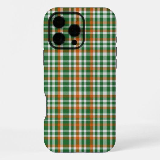 Saint Patrick's day Ierland Vlag gekleurde gingham iPhone Hoesje (Achterkant)