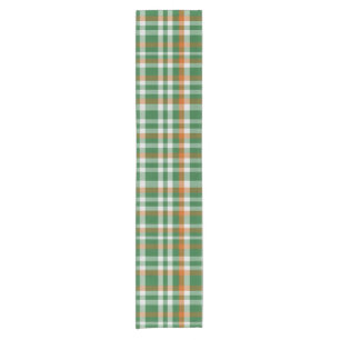 Saint Patrick's day Ierland Vlag gekleurde gingham Korte Tafelloper