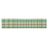 Saint Patrick's day Ierland Vlag gekleurde gingham Korte Tafelloper (Horizontaal)