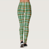 Saint Patrick's day Ierland Vlag gekleurde gingham Leggings (Achterkant)