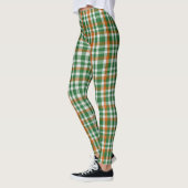 Saint Patrick's day Ierland Vlag gekleurde gingham Leggings (Links)