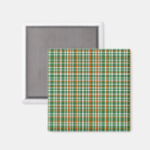 Saint Patrick's day Ierland Vlag gekleurde gingham Magneet (Voorkant / Achterkant)