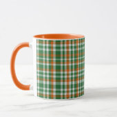 Saint Patrick's day Ierland Vlag gekleurde gingham Mok (Links)
