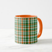 Saint Patrick's day Ierland Vlag gekleurde gingham Mok (Voorkant rechts)