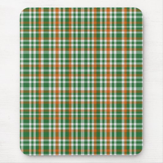 Saint Patrick's day Ierland Vlag gekleurde gingham Muismat (Voorkant)