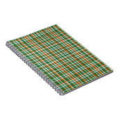 Saint Patrick's day Ierland Vlag gekleurde gingham Notitieboek (Rechterzijde)