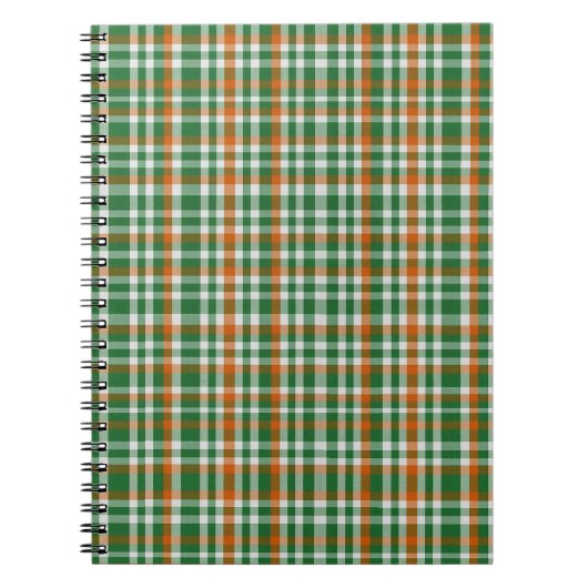 Saint Patrick's day Ierland Vlag gekleurde gingham Notitieboek (Voorkant)