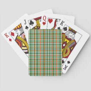 Saint Patrick's day Ierland Vlag gekleurde gingham Pokerkaarten