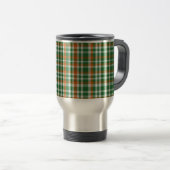 Saint Patrick's day Ierland Vlag gekleurde gingham Reisbeker (Voorkant rechts)
