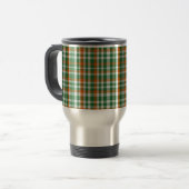 Saint Patrick's day Ierland Vlag gekleurde gingham Reisbeker (Voorkant links)
