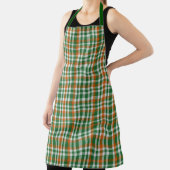 Saint Patrick's day Ierland Vlag gekleurde gingham Schort (Insitu)