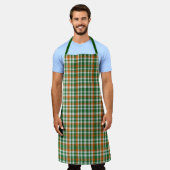 Saint Patrick's day Ierland Vlag gekleurde gingham Schort (Gedragen)