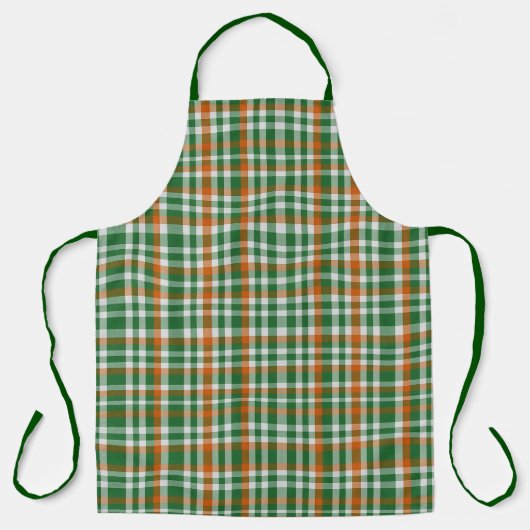 Saint Patrick's day Ierland Vlag gekleurde gingham Schort (Voorkant)